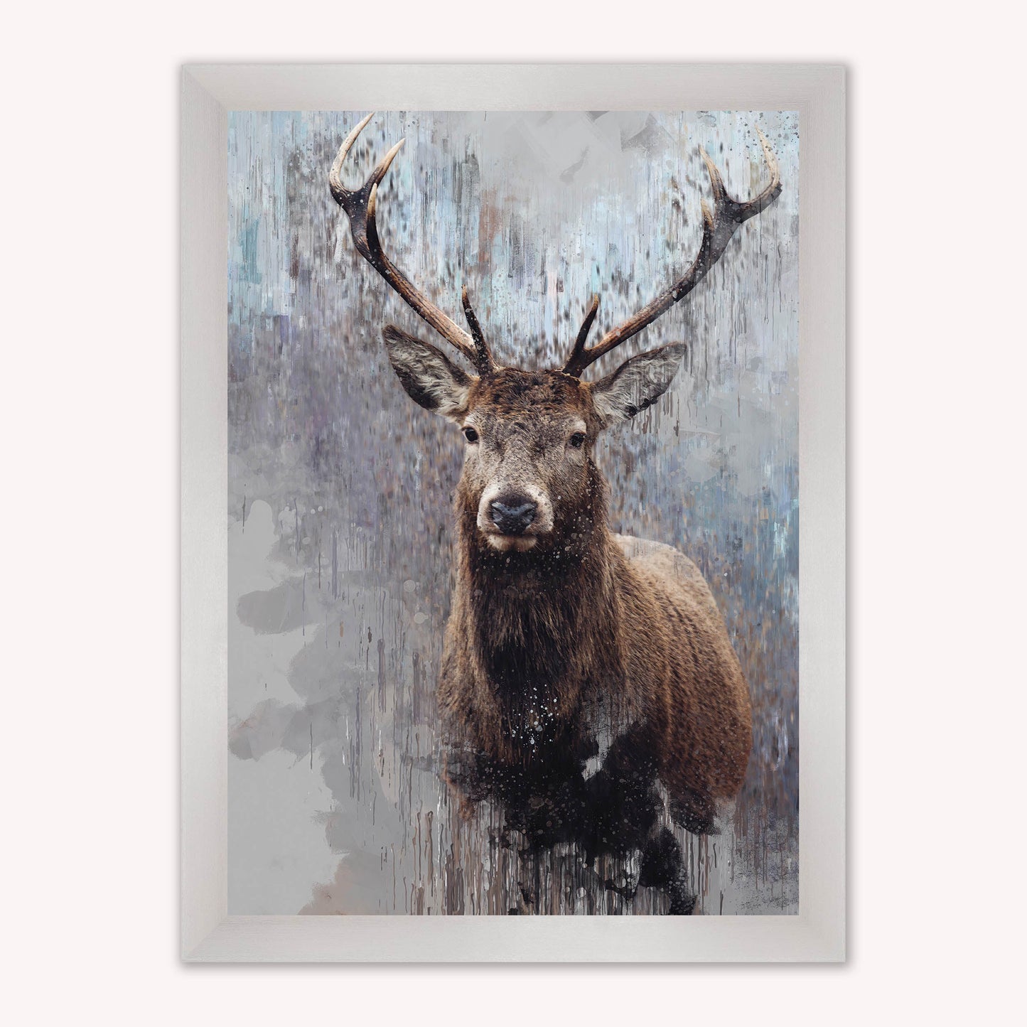 Luxury Velvet Art Print - Impressionist Stag Framed Wall Art