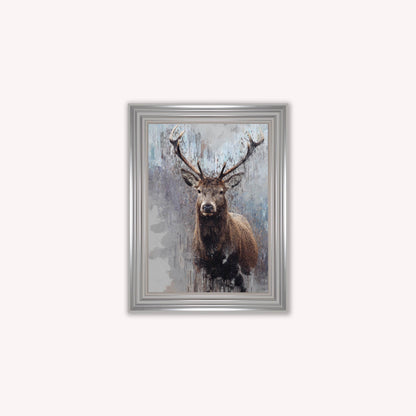 Luxury Velvet Art Print - Impressionist Stag Framed Wall Art