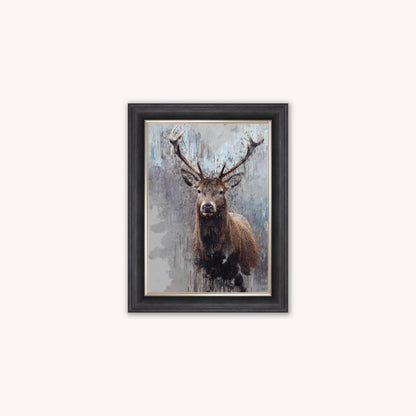 Luxury Velvet Art Print - Impressionist Stag Framed Wall Art