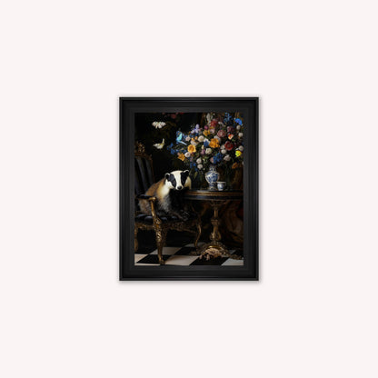 Luxury Velvet Art Print - Stately Home Curiosity Badger Framed Wall Art