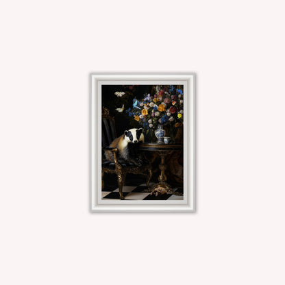 Luxury Velvet Art Print - Stately Home Curiosity Badger Framed Wall Art