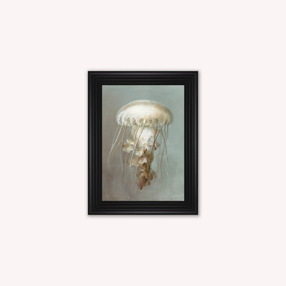 Luxury Velvet Art Print - Muted Jellyfish Framed Wall Art