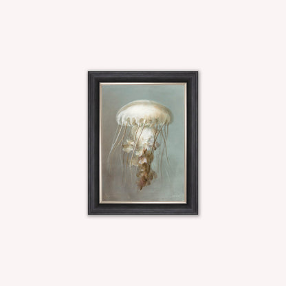 Luxury Velvet Art Print - Muted Jellyfish Framed Wall Art