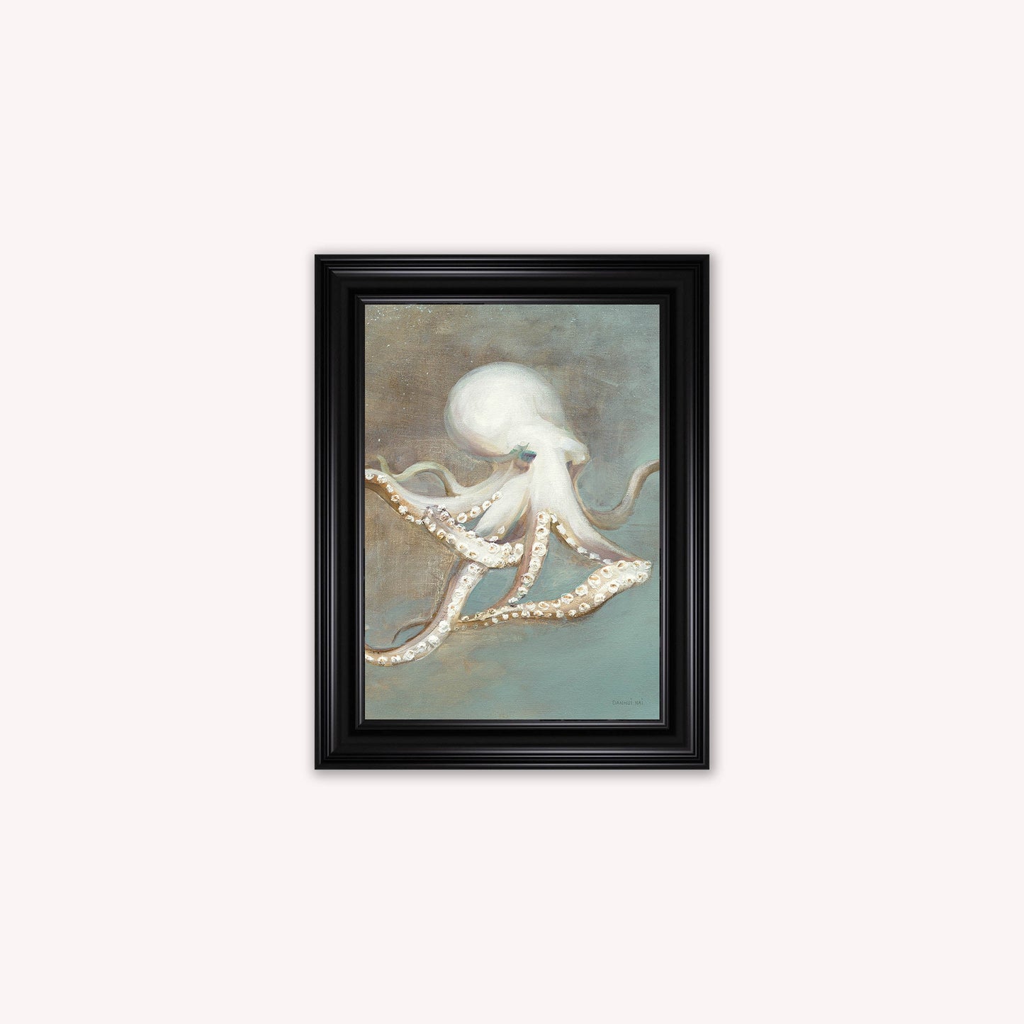 Luxury Velvet Art Print - Muted Octopus Framed Wall Art