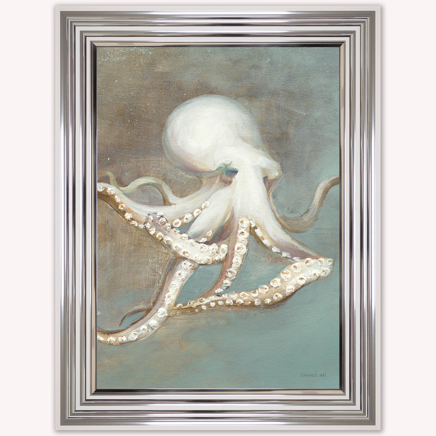 Luxury Velvet Art Print - Muted Octopus Framed Wall Art