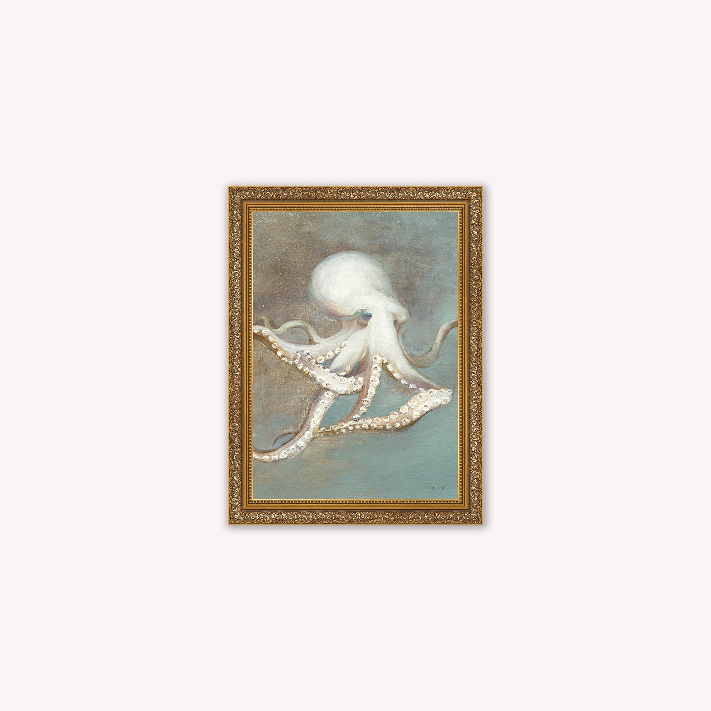 Luxury Velvet Art Print - Muted Octopus Framed Wall Art