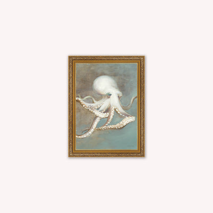 Luxury Velvet Art Print - Muted Octopus Framed Wall Art