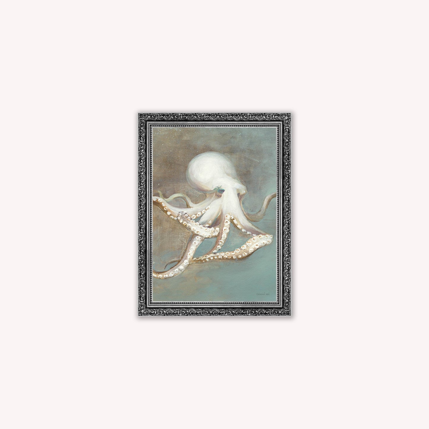 Luxury Velvet Art Print - Muted Octopus Framed Wall Art