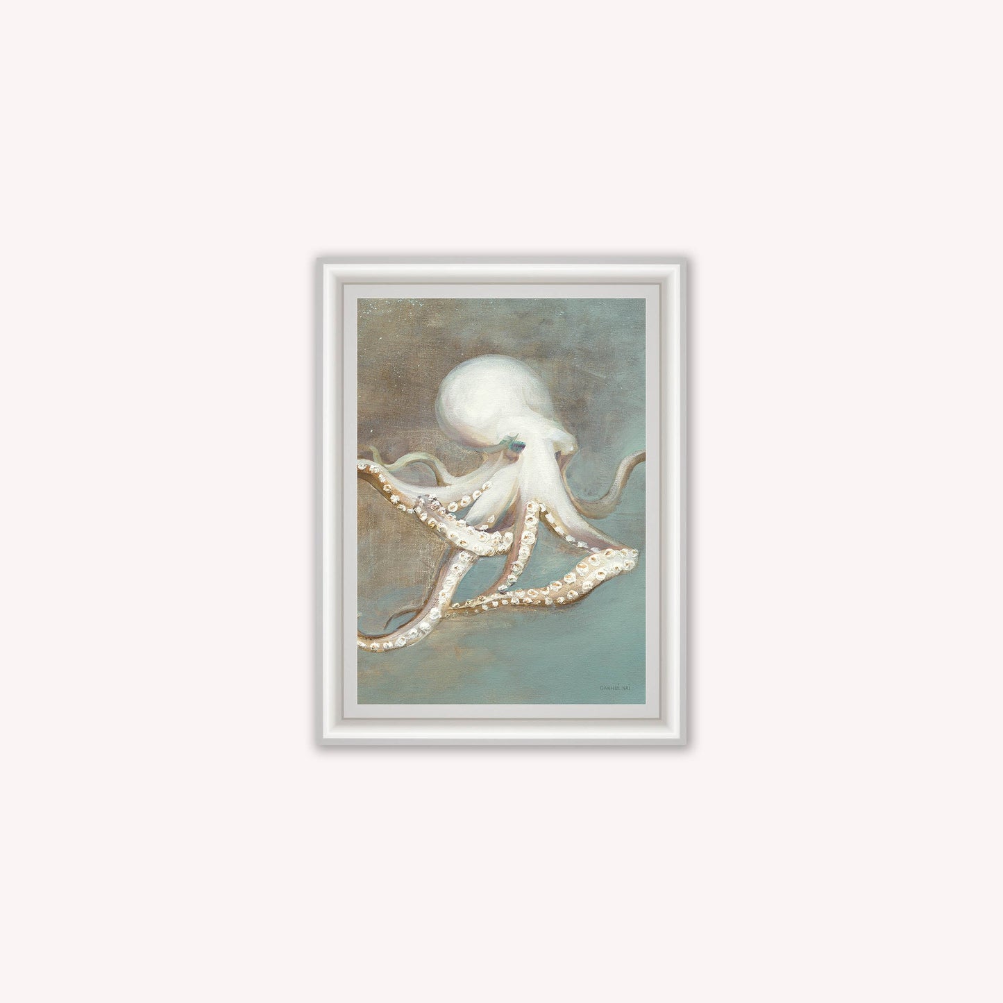 Luxury Velvet Art Print - Muted Octopus Framed Wall Art