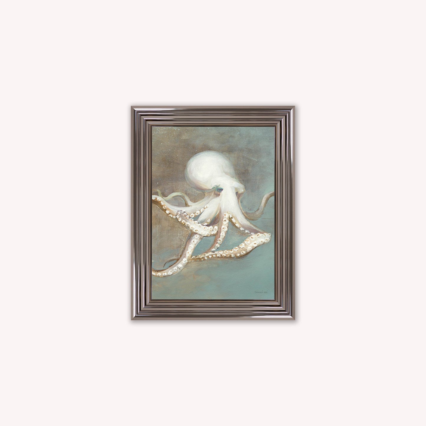Luxury Velvet Art Print - Muted Octopus Framed Wall Art
