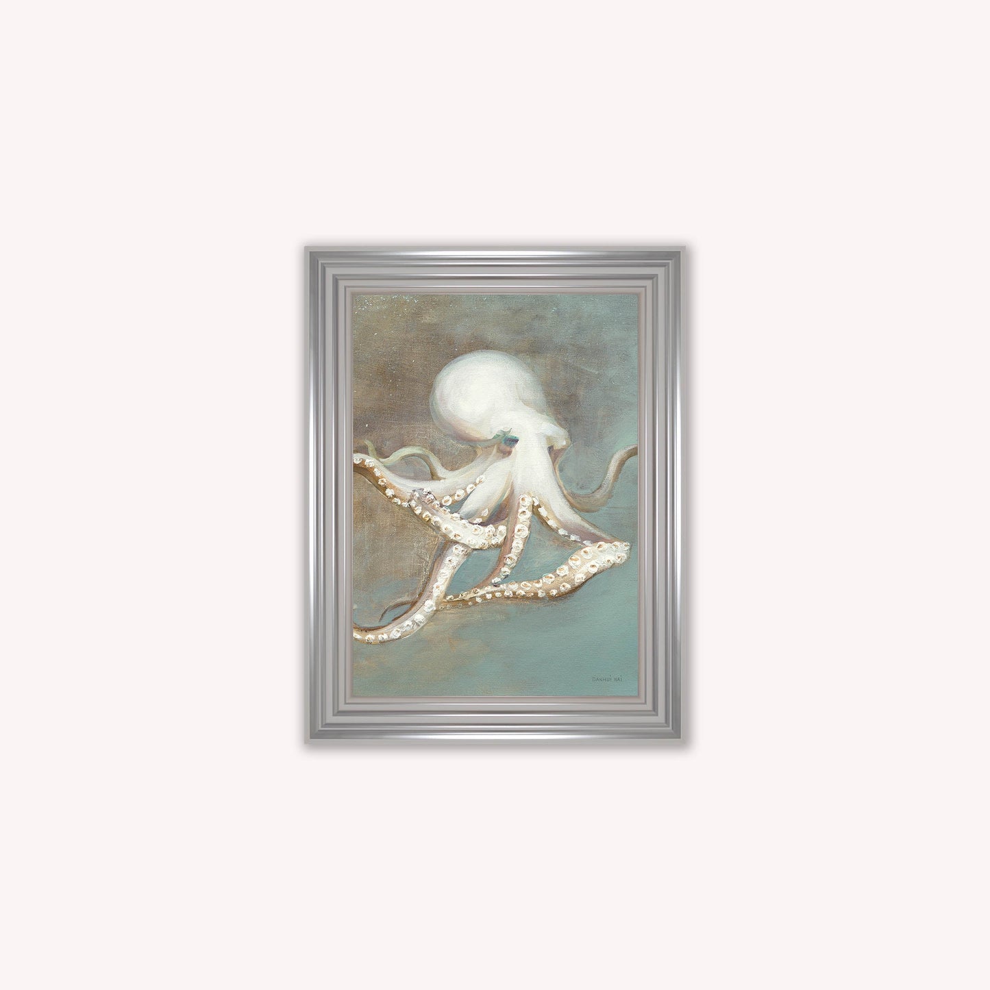 Luxury Velvet Art Print - Muted Octopus Framed Wall Art