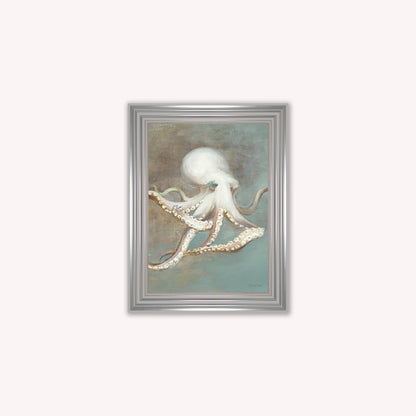 Luxury Velvet Art Print - Muted Octopus Framed Wall Art