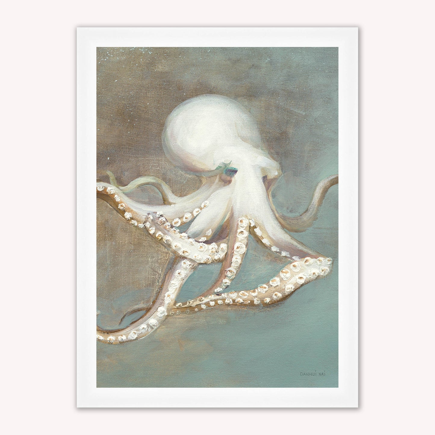 Luxury Velvet Art Print - Muted Octopus Framed Wall Art