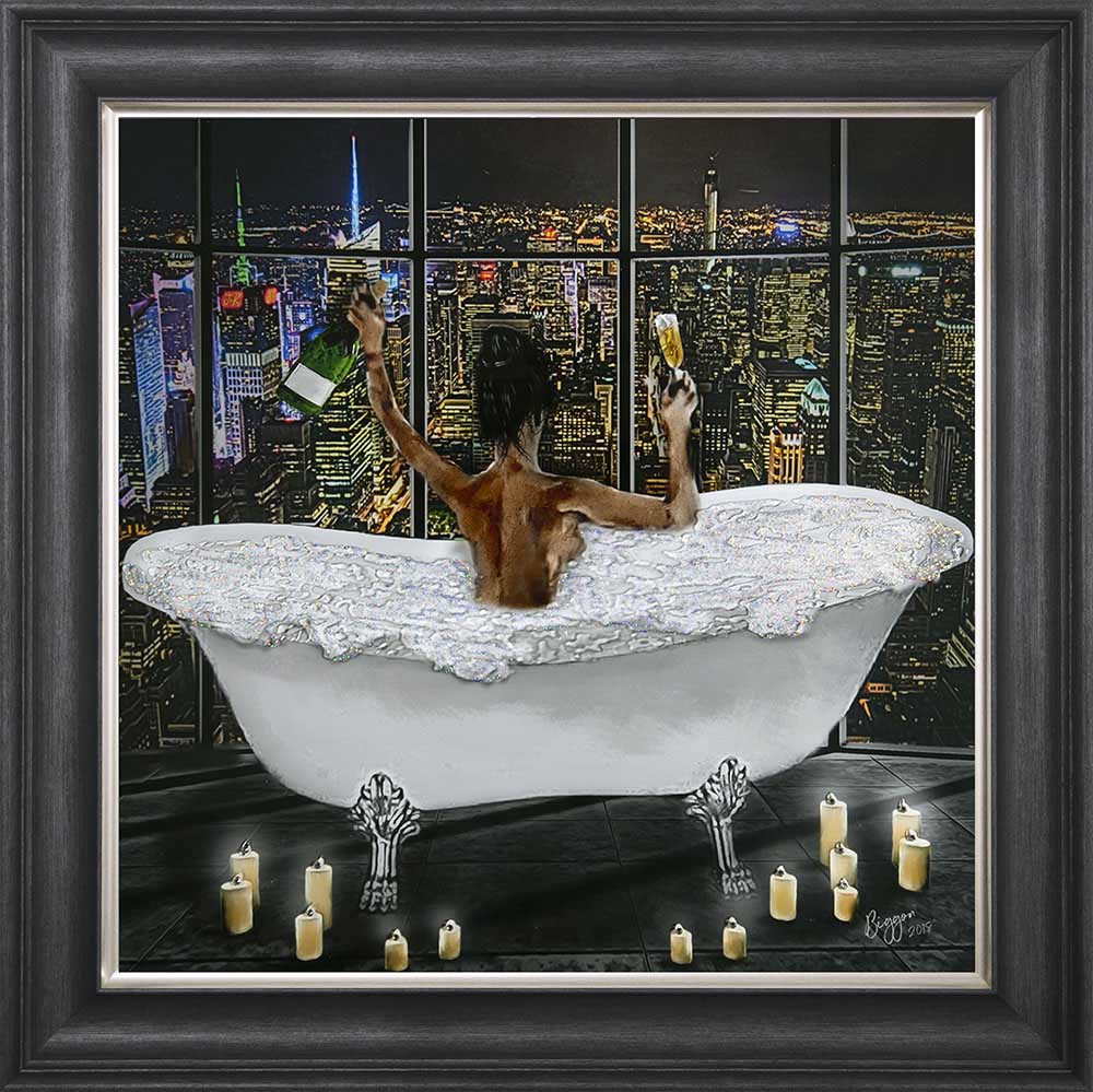 Bath By Candlelight Framed Wall Art