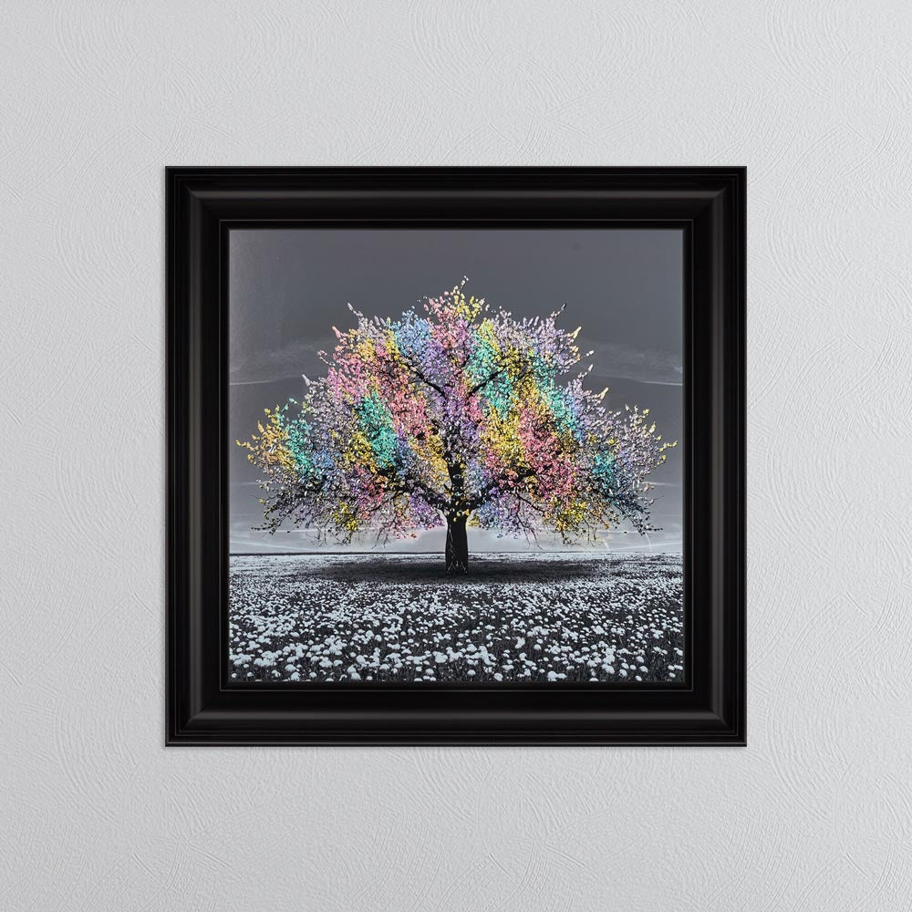 Multicoloured Cherry Tree Framed Wall Art