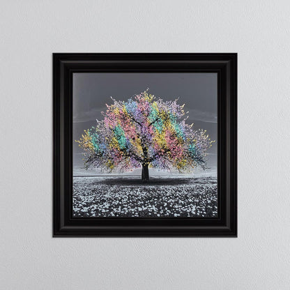 Multicoloured Cherry Tree Framed Wall Art