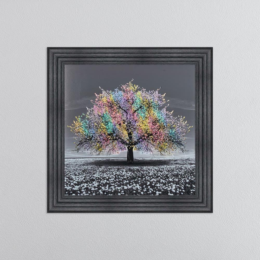 Multicoloured Cherry Tree Framed Wall Art
