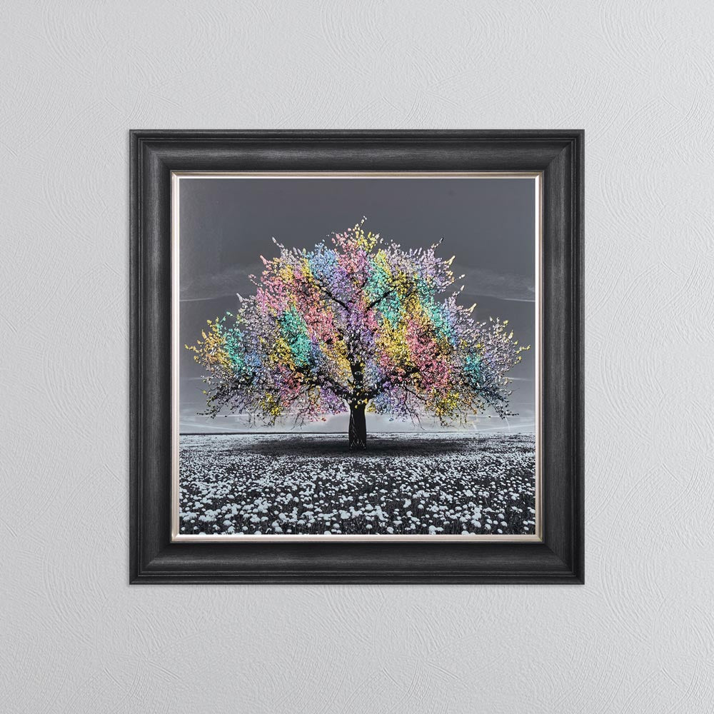Multicoloured Cherry Tree Framed Wall Art