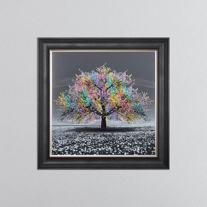 Multicoloured Cherry Tree Framed Wall Art