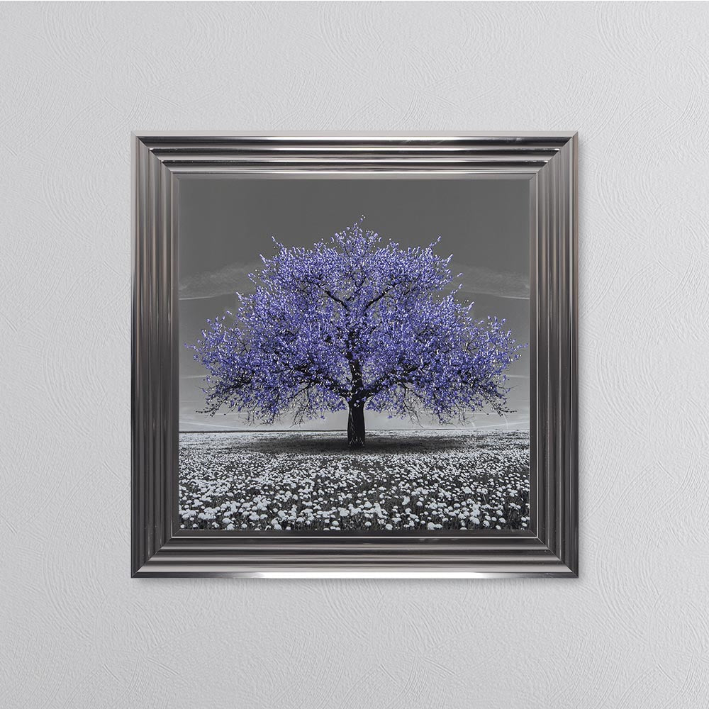 Very Peri Cherry Tree Framed Wall Art