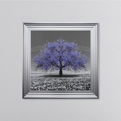 Very Peri Cherry Tree Framed Wall Art
