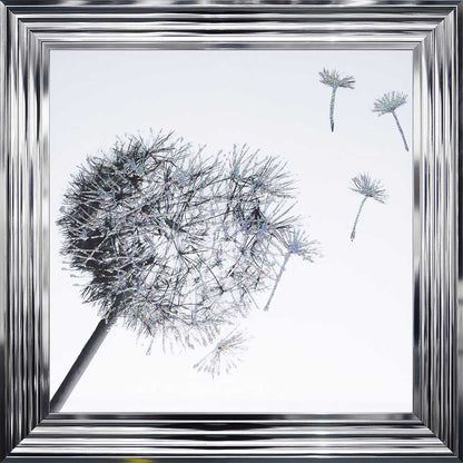 Dandelion Blowing Right Framed Wall Art