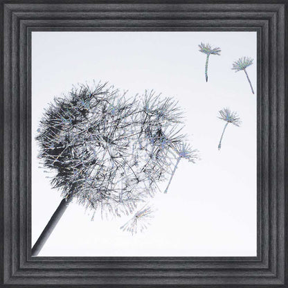 Dandelion Blowing Right Framed Wall Art