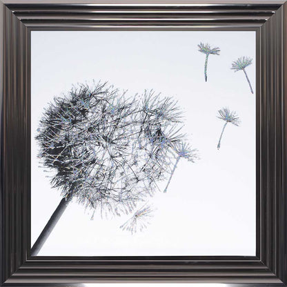 Dandelion Blowing Right Framed Wall Art