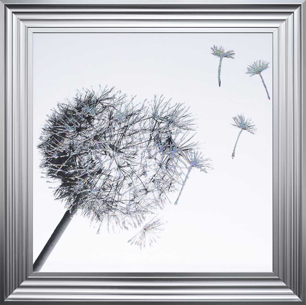 Dandelion Blowing Right Framed Wall Art