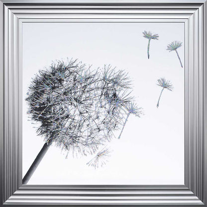 Dandelion Blowing Right Framed Wall Art