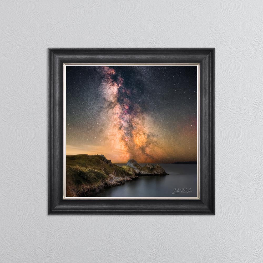 Three Cliffs Bay Milky Way Framed Wall Art