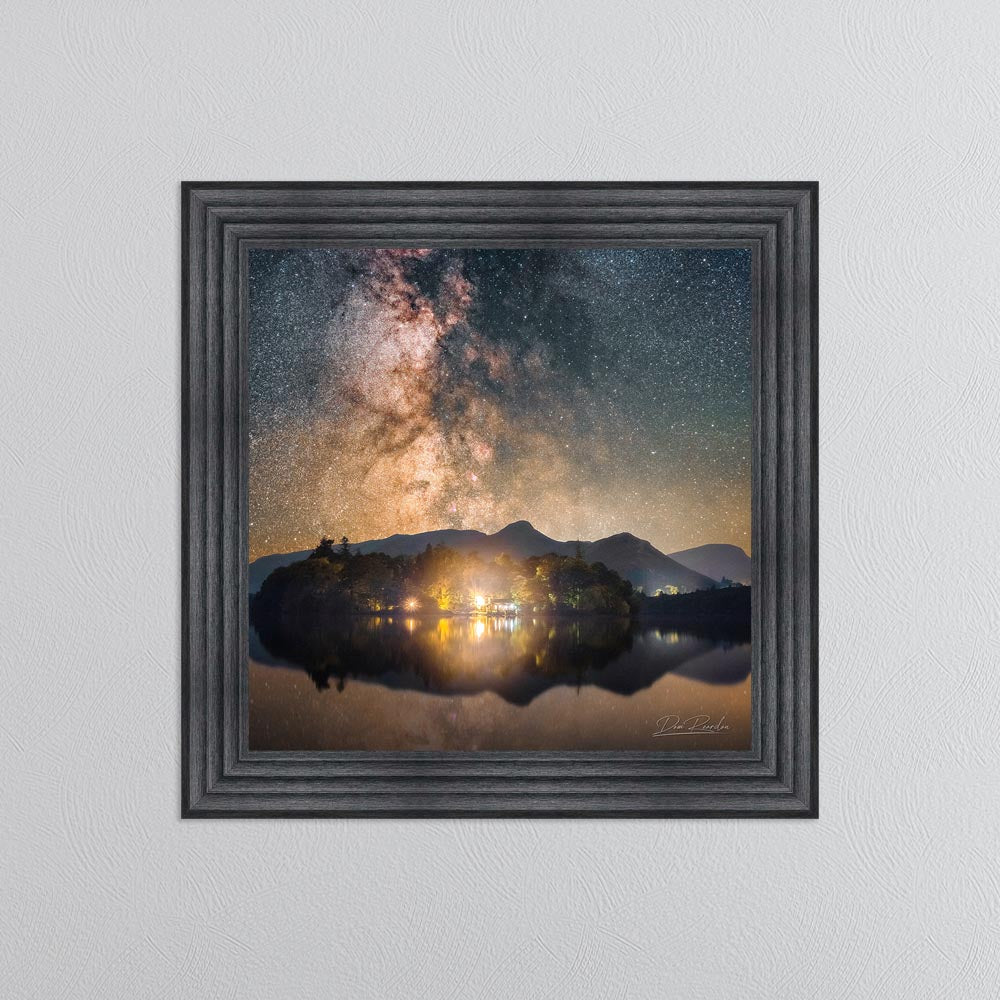 Derwentwater Reflection Milky Way Framed Wall Art