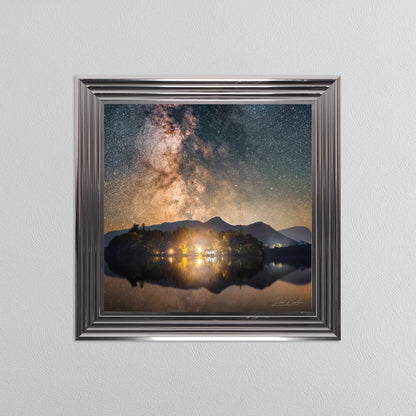 Derwentwater Reflection Milky Way Framed Wall Art