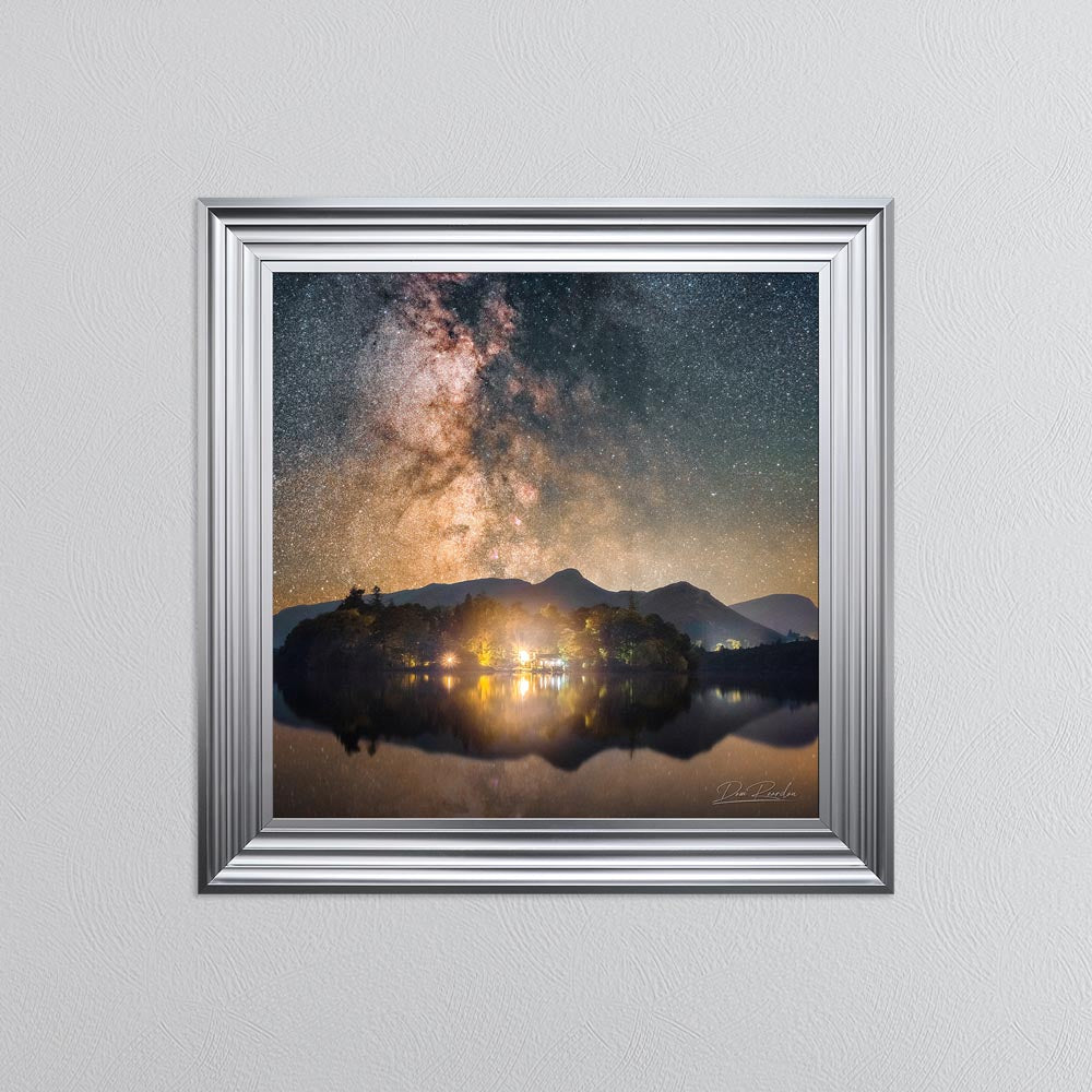 Derwentwater Reflection Milky Way Framed Wall Art