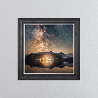 Derwentwater Reflection Milky Way Framed Wall Art