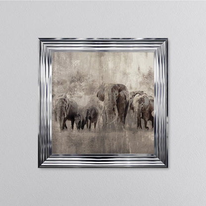 Elephants On The Move Framed Wall Art