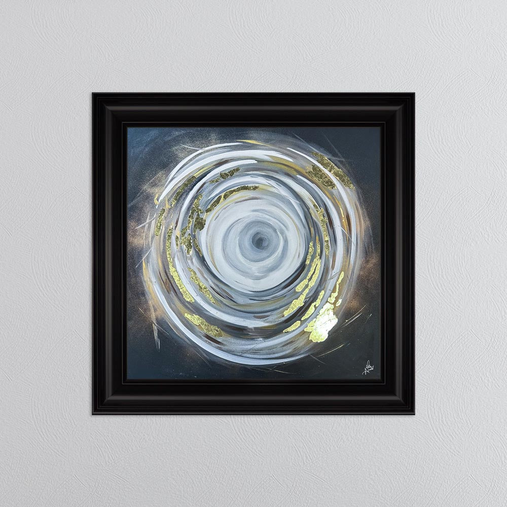 Circle of Life 1 with Gold Foil Embellishment - Framed Wall Art