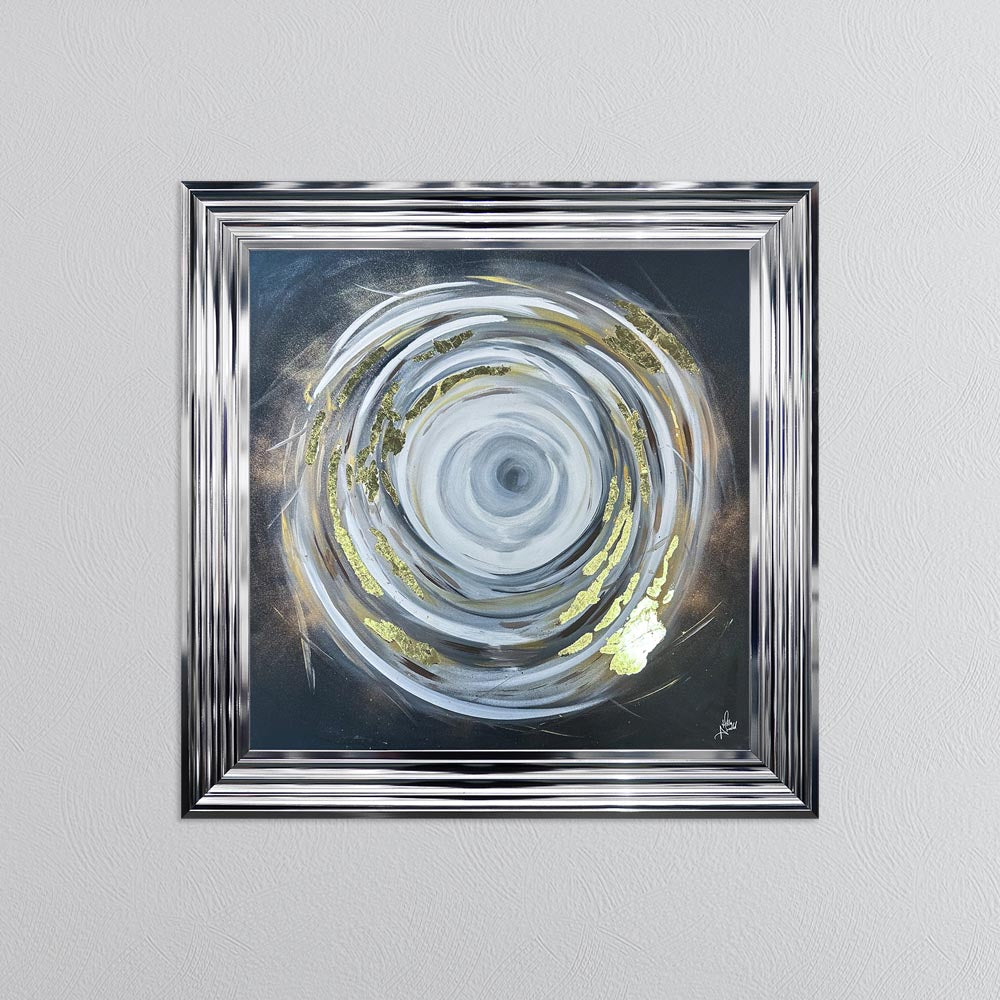 Circle of Life 1 with Gold Foil Embellishment - Framed Wall Art
