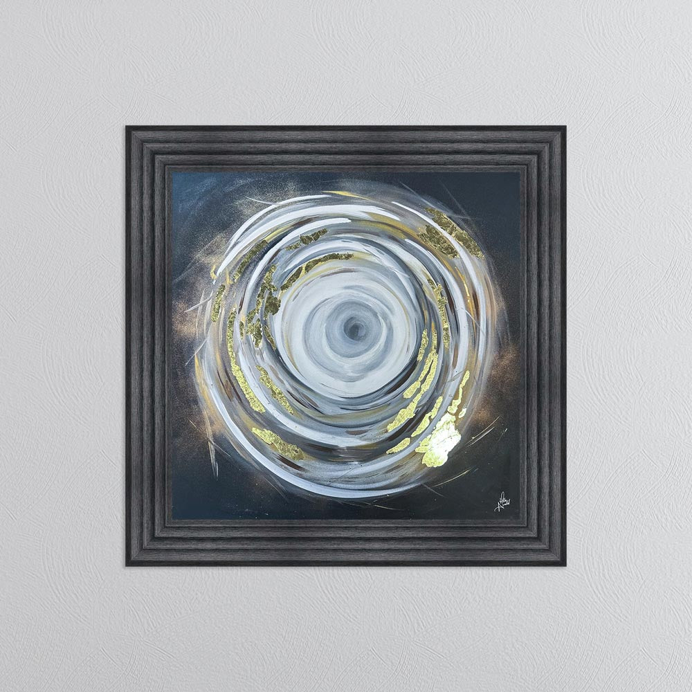 Circle of Life 1 with Gold Foil Embellishment - Framed Wall Art