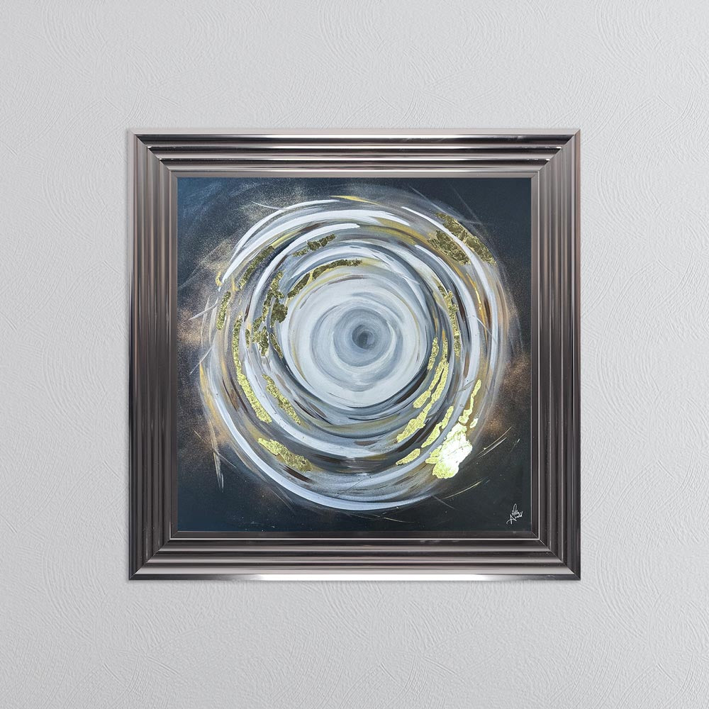 Circle of Life 1 with Gold Foil Embellishment - Framed Wall Art