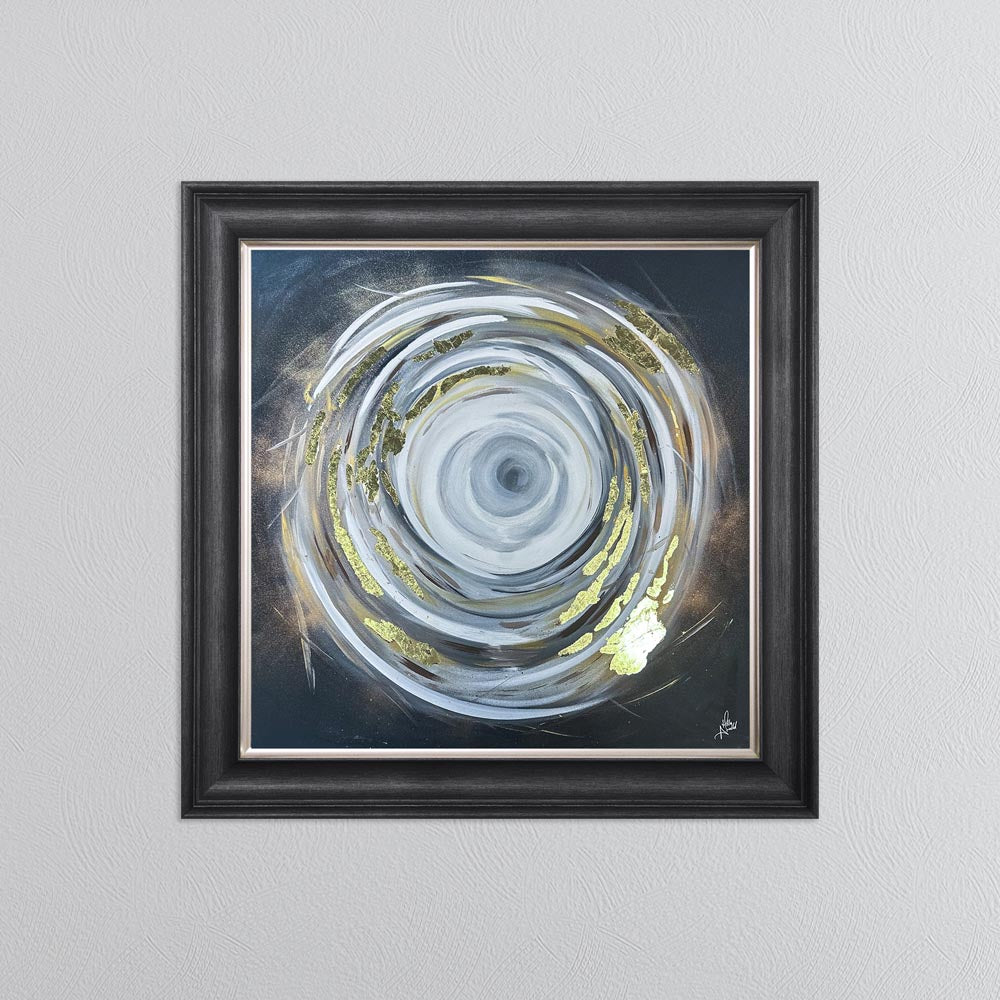 Circle of Life 1 with Gold Foil Embellishment - Framed Wall Art