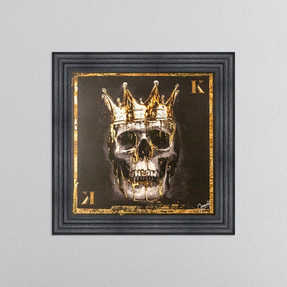 Skull King with Gold Foil Embellishment - Framed Wall Art