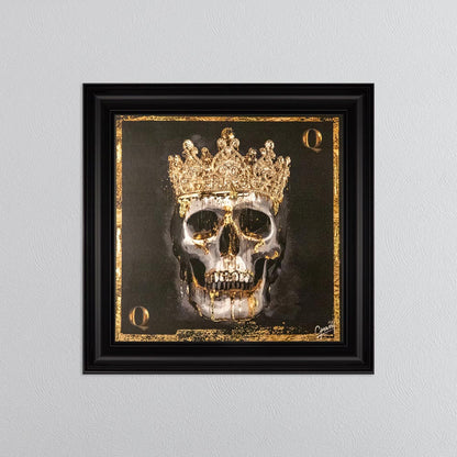 Skull Queen with Gold Foil Embellishment - Framed Wall Art