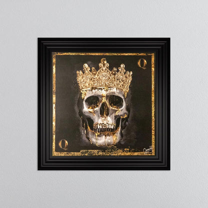 Skull Queen with Gold Foil Embellishment - Framed Wall Art