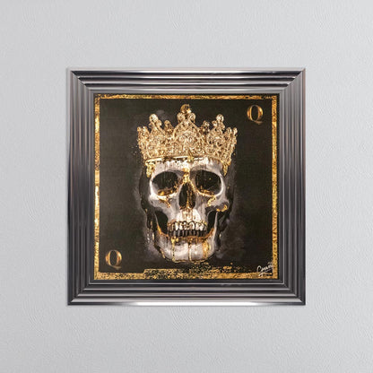 Skull Queen with Gold Foil Embellishment - Framed Wall Art