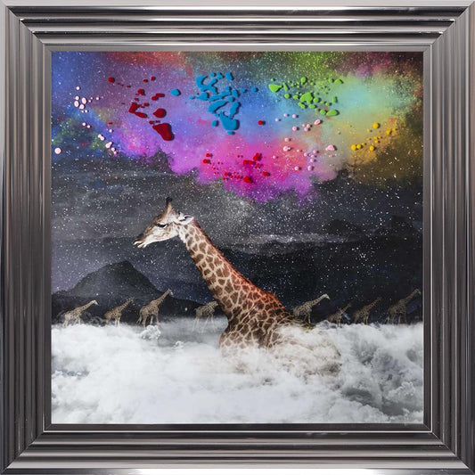 Giraffe Dreams Framed Wall Art