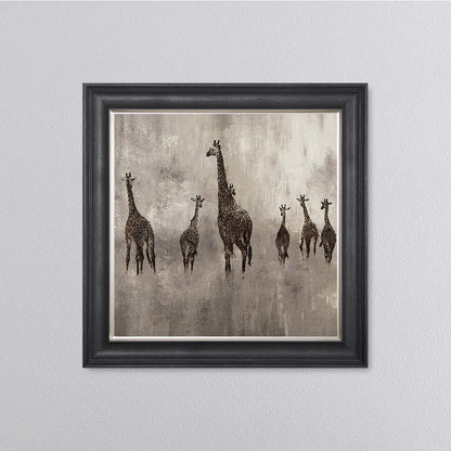 Giraffes On The Move Framed Wall Art