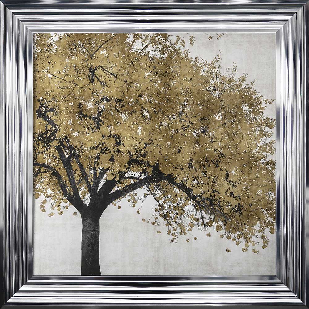 Golden Blossoms Framed Wall Art
