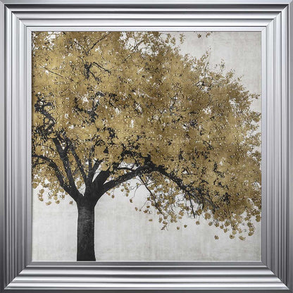 Golden Blossoms Framed Wall Art