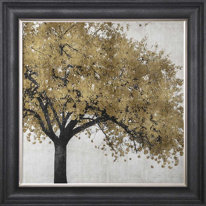 Golden Blossoms Framed Wall Art